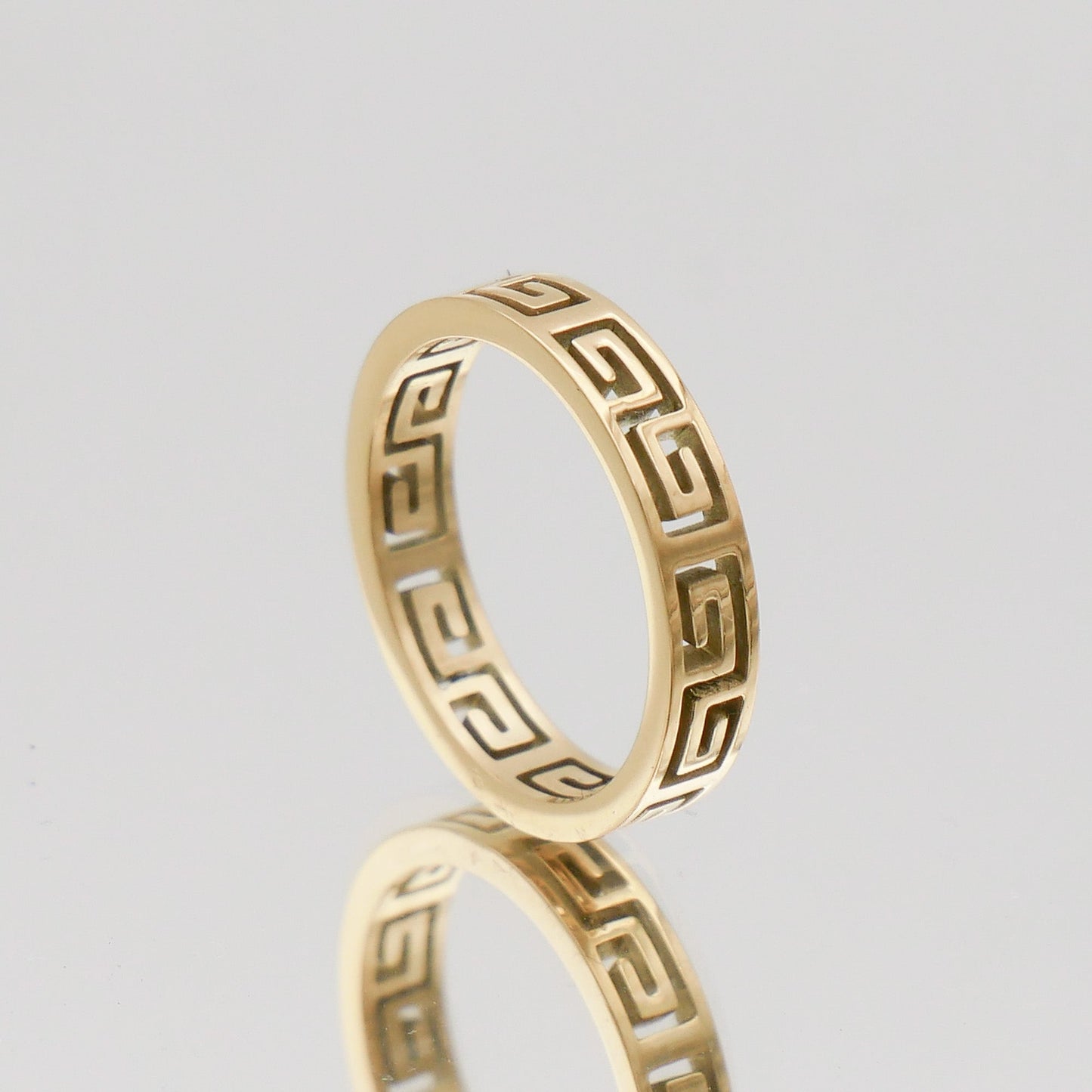 Aria Greek Meander Ring - Image 2 - ISMI JEWELS