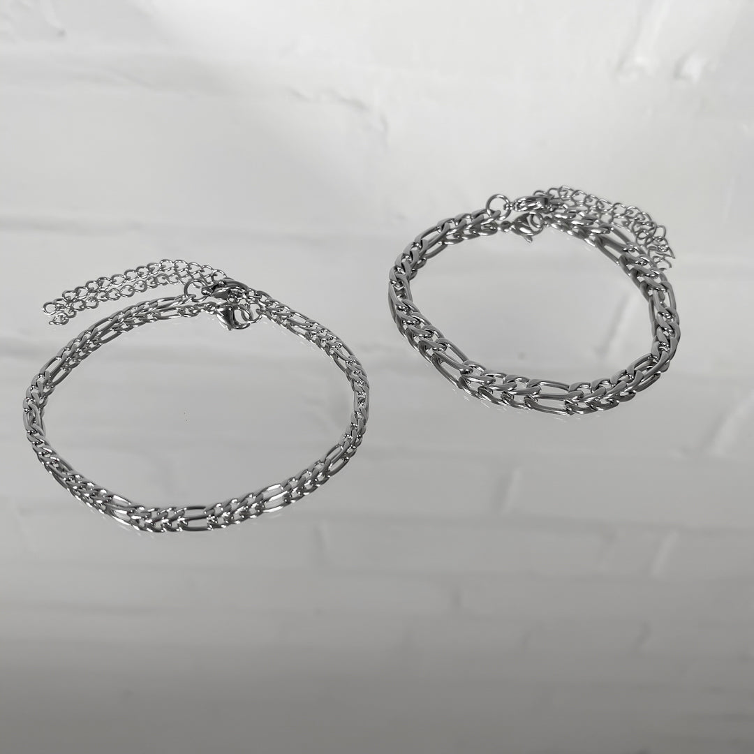Figaro Chain Anklet Silver - Image 4 - ISMI JEWELS