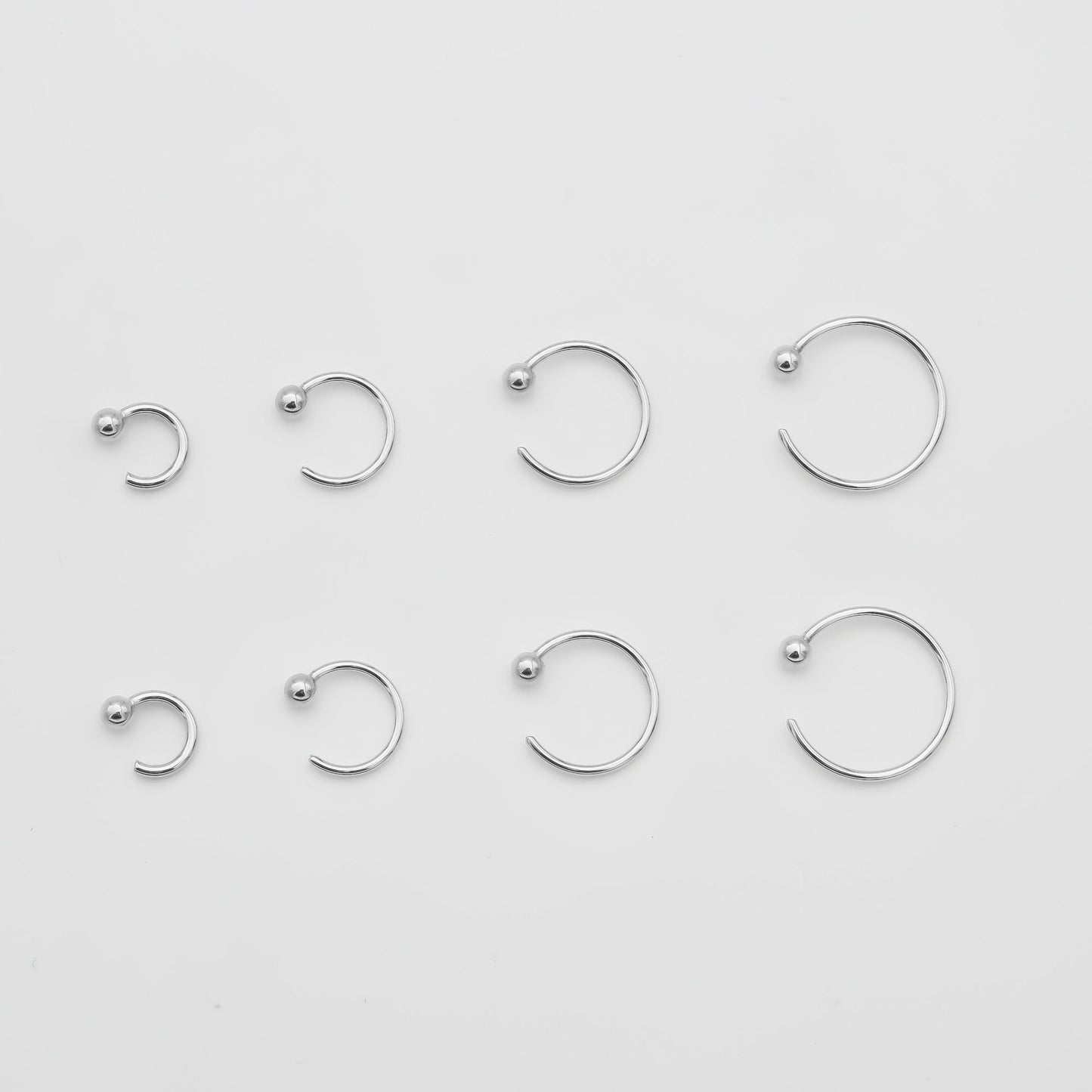 Lara Half Hoop Earrings - Image 8 - ISMI JEWELS