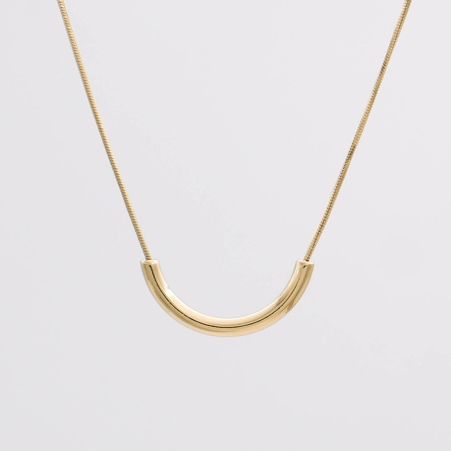 Cerys Crescent Bar Necklace