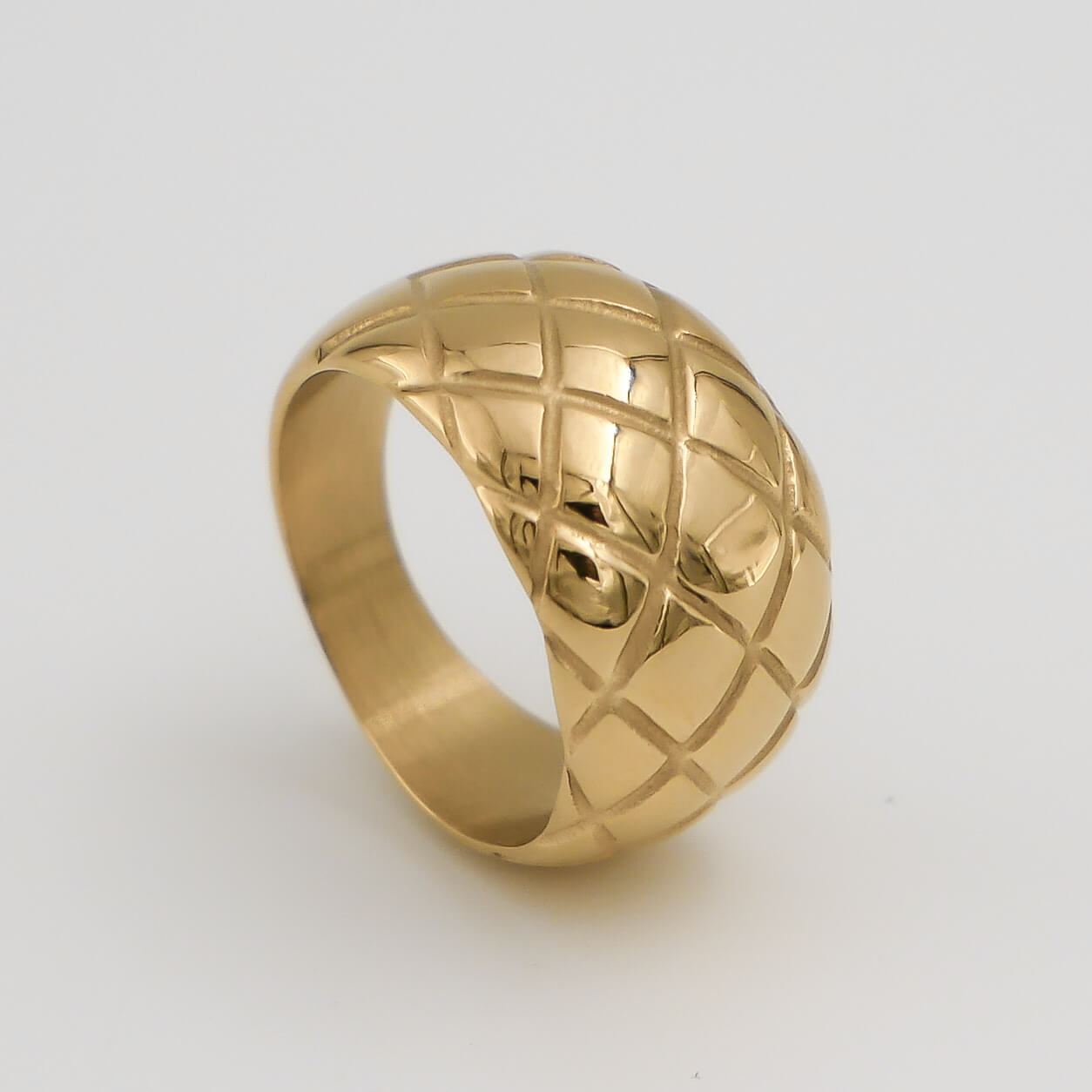 Kara Dome Ring | Gold - Image 1 - ISMI JEWELS