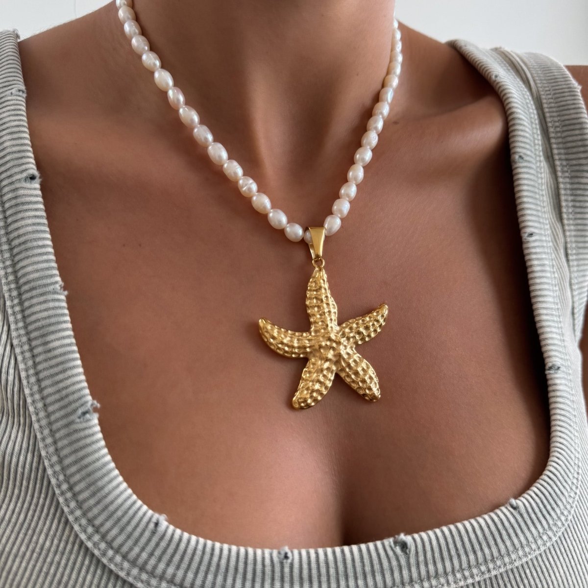 Ariel Starfish Pearl Necklace - ISMI JEWELS