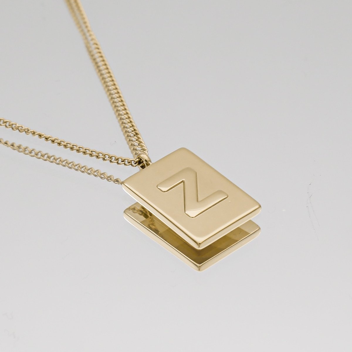 Athena Initial Tablet Necklace - ISMI JEWELS