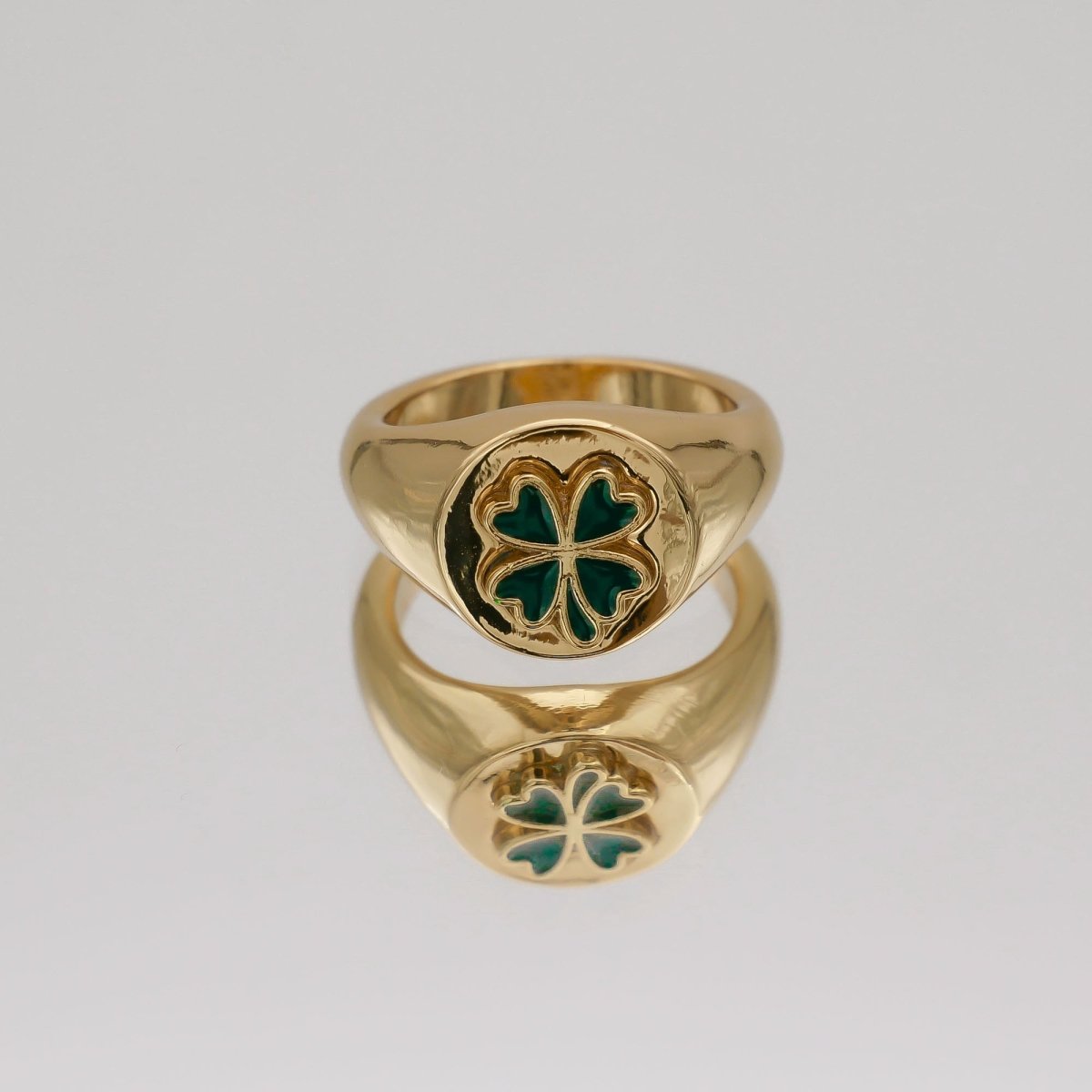 Four Leaf Clover Signet Ring - ISMI JEWELS