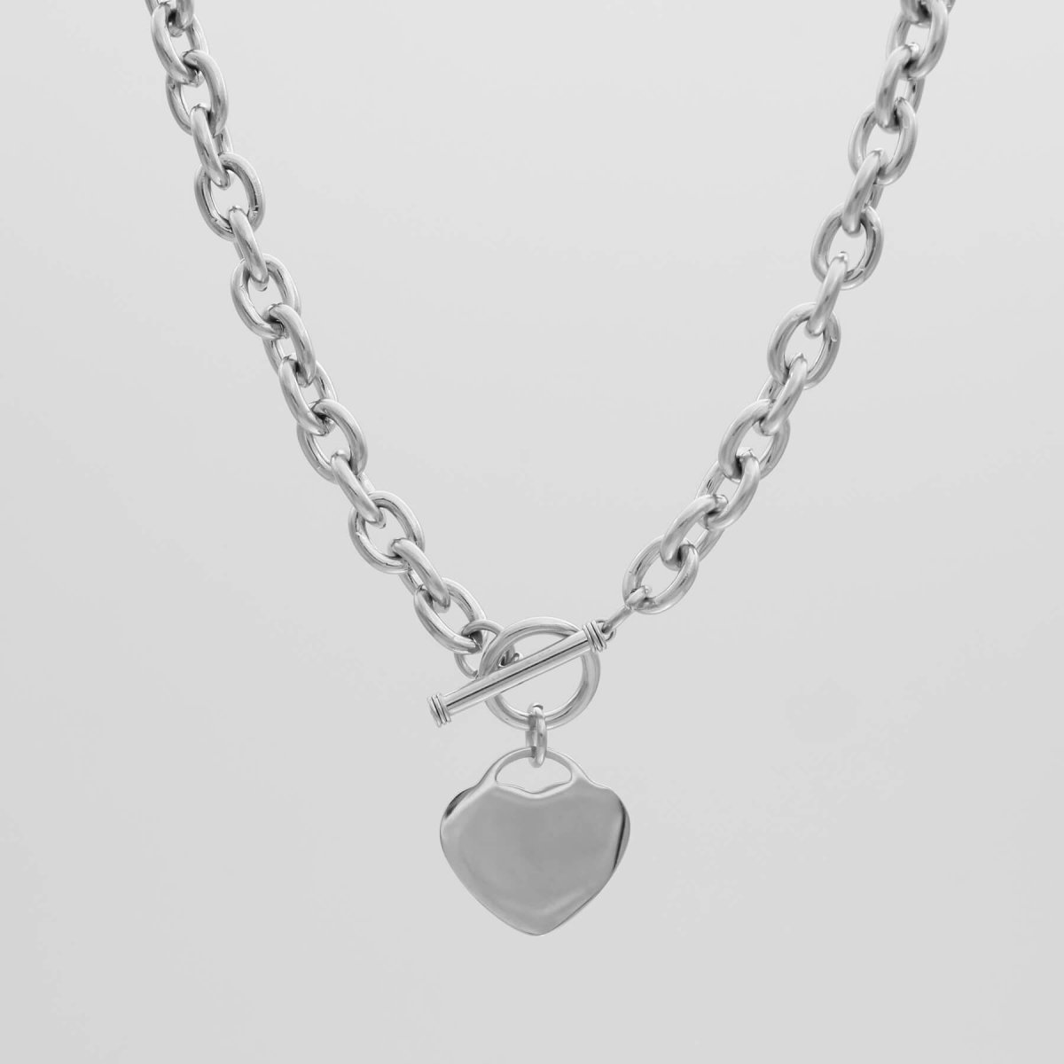 Hayley Heart T-Bar Necklace - ISMI JEWELS