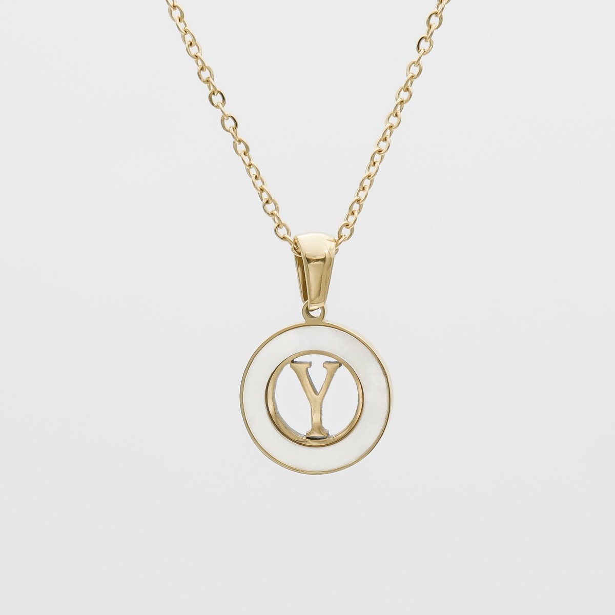 Mia Opal Initial Necklace - ISMI JEWELS