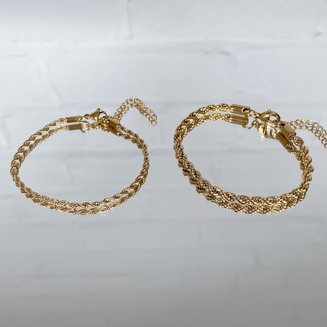 Rope Chain Anklet | Gold - ISMI JEWELS