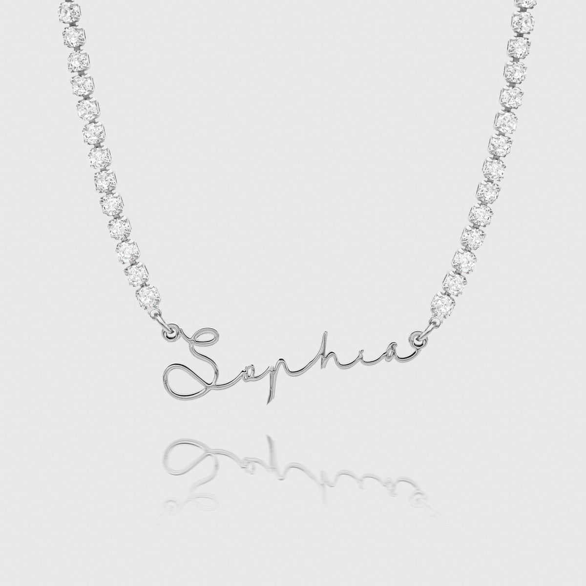 Selina Name Tennis Necklace - ISMI JEWELS