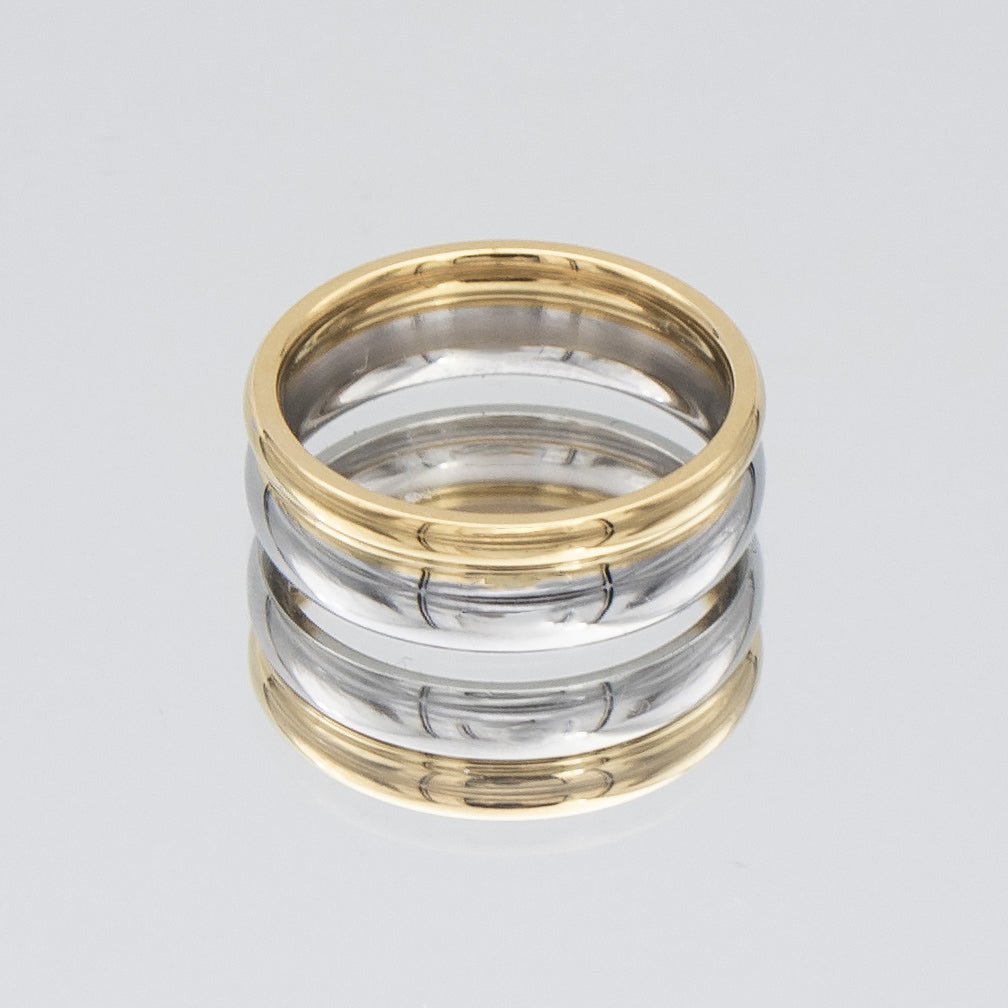 Uma Double Band Two Tone Ring - ISMI JEWELS
