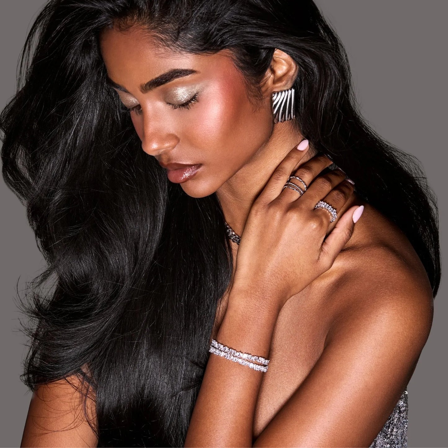 Jada Baguette CZ Bracelet Thin | Silver - Image 6 - ISMI JEWELS