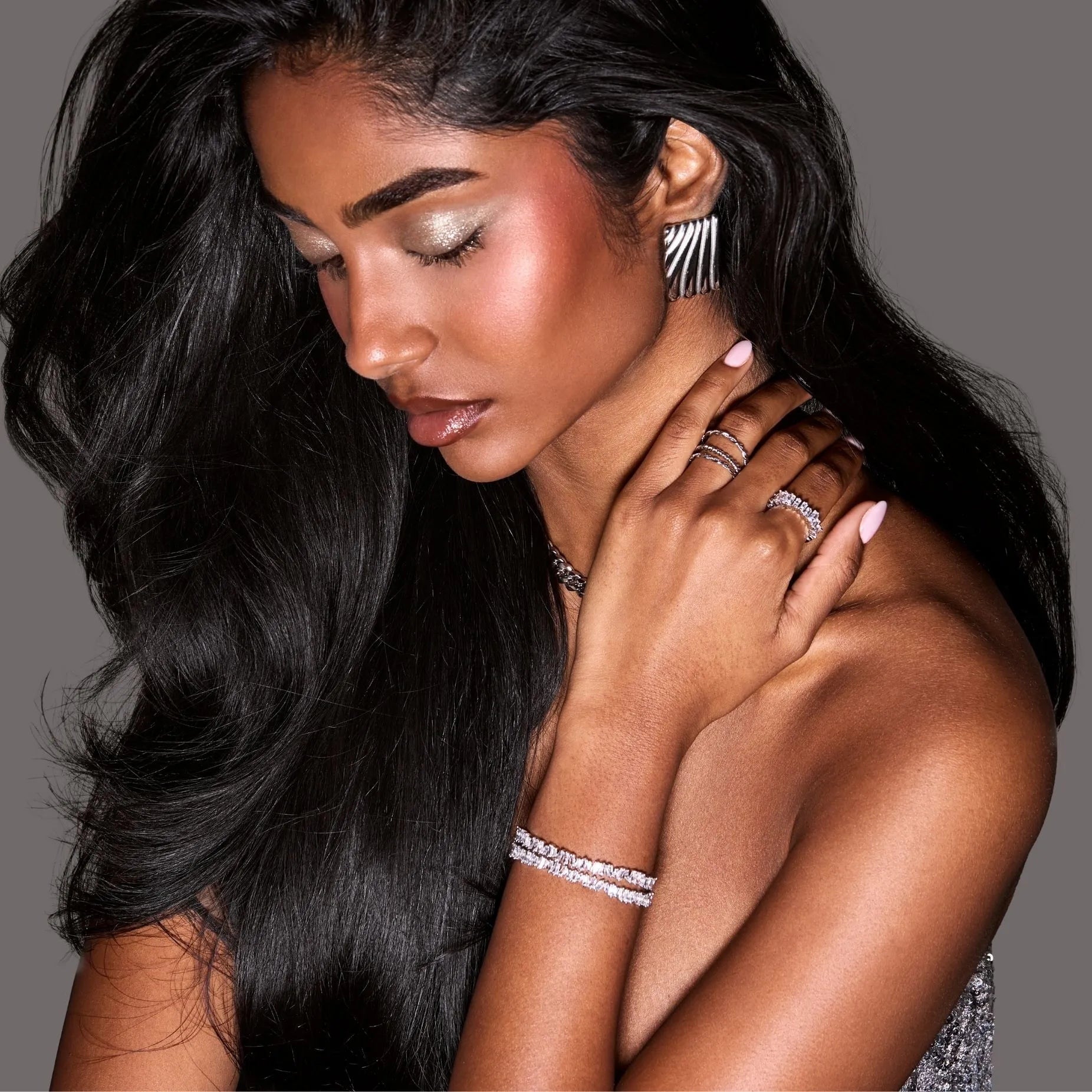 Jada Baguette CZ Bracelet Thin | Silver - Image 6 - ISMI JEWELS