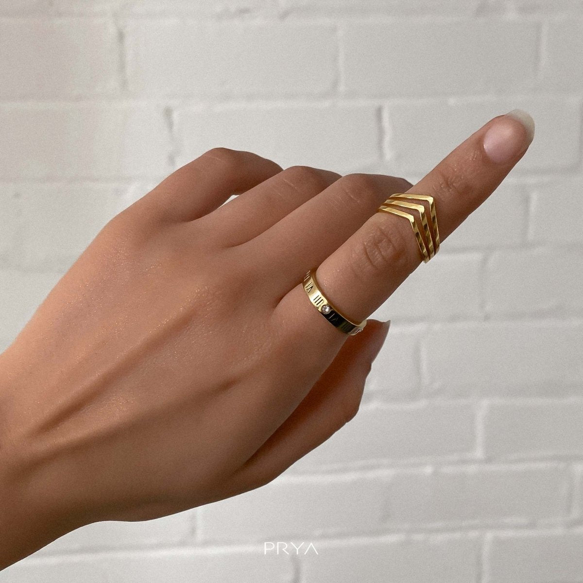 3 Strand Chevron Ring - ISMI JEWELS