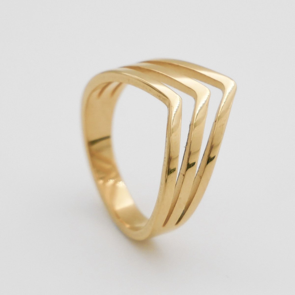 3 Strand Chevron Ring - ISMI JEWELS