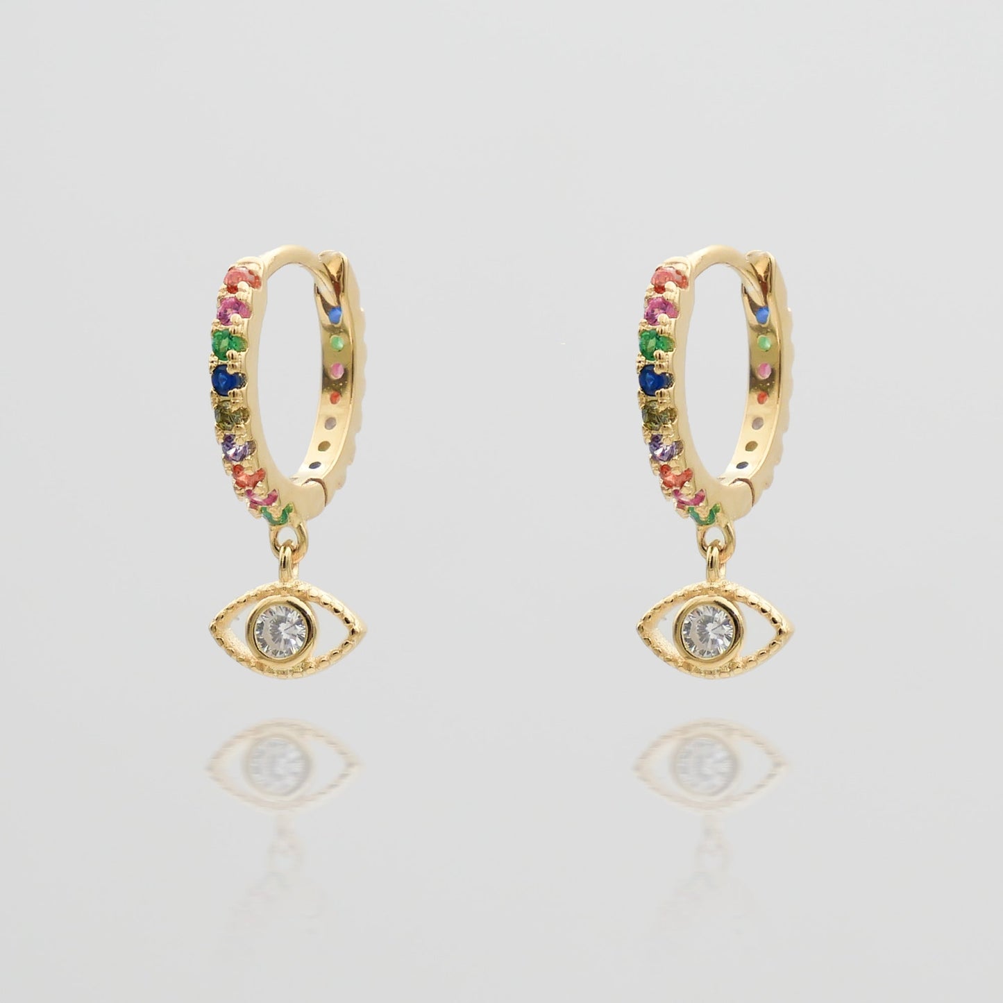 Ana Eye Huggie Earrings
