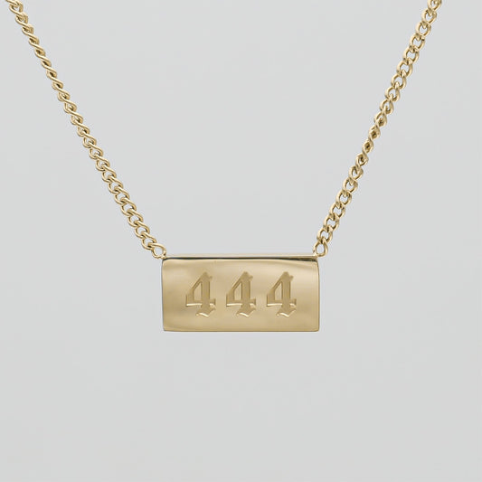 Angel Number Tablet Necklace - Image 1 - ISMI JEWELS