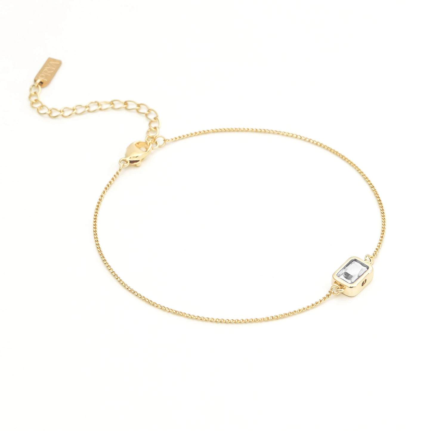 Emerald Cut Birthstone Bracelet