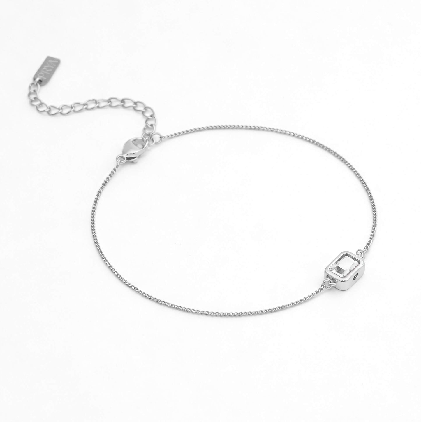 Emerald Cut Birthstone Bracelet