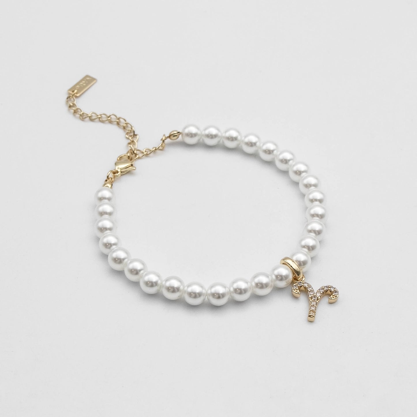 Pave Pearl Zodiac Bracelet - Image 1 - ISMI JEWELS