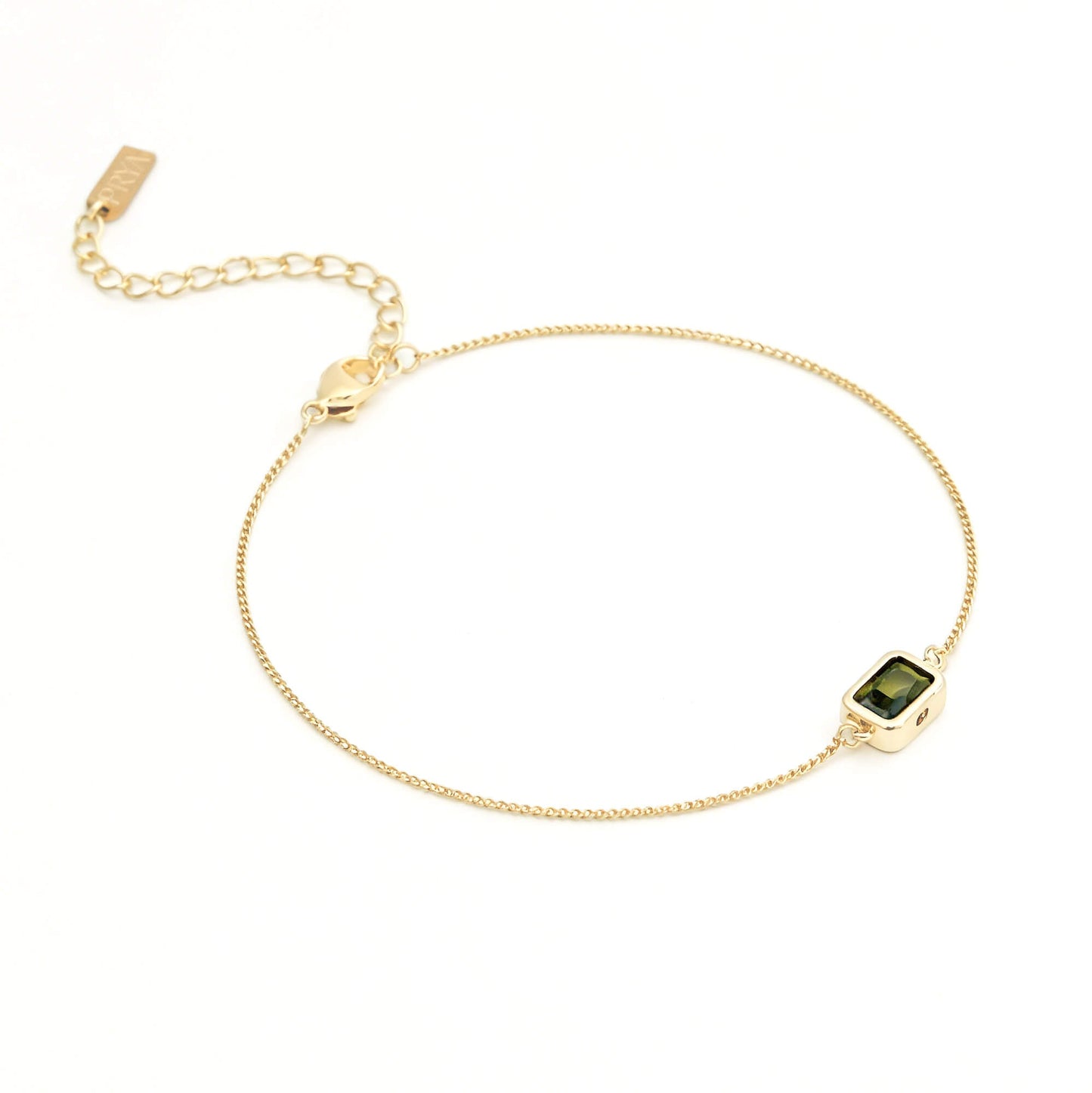 Emerald Cut Birthstone Bracelet