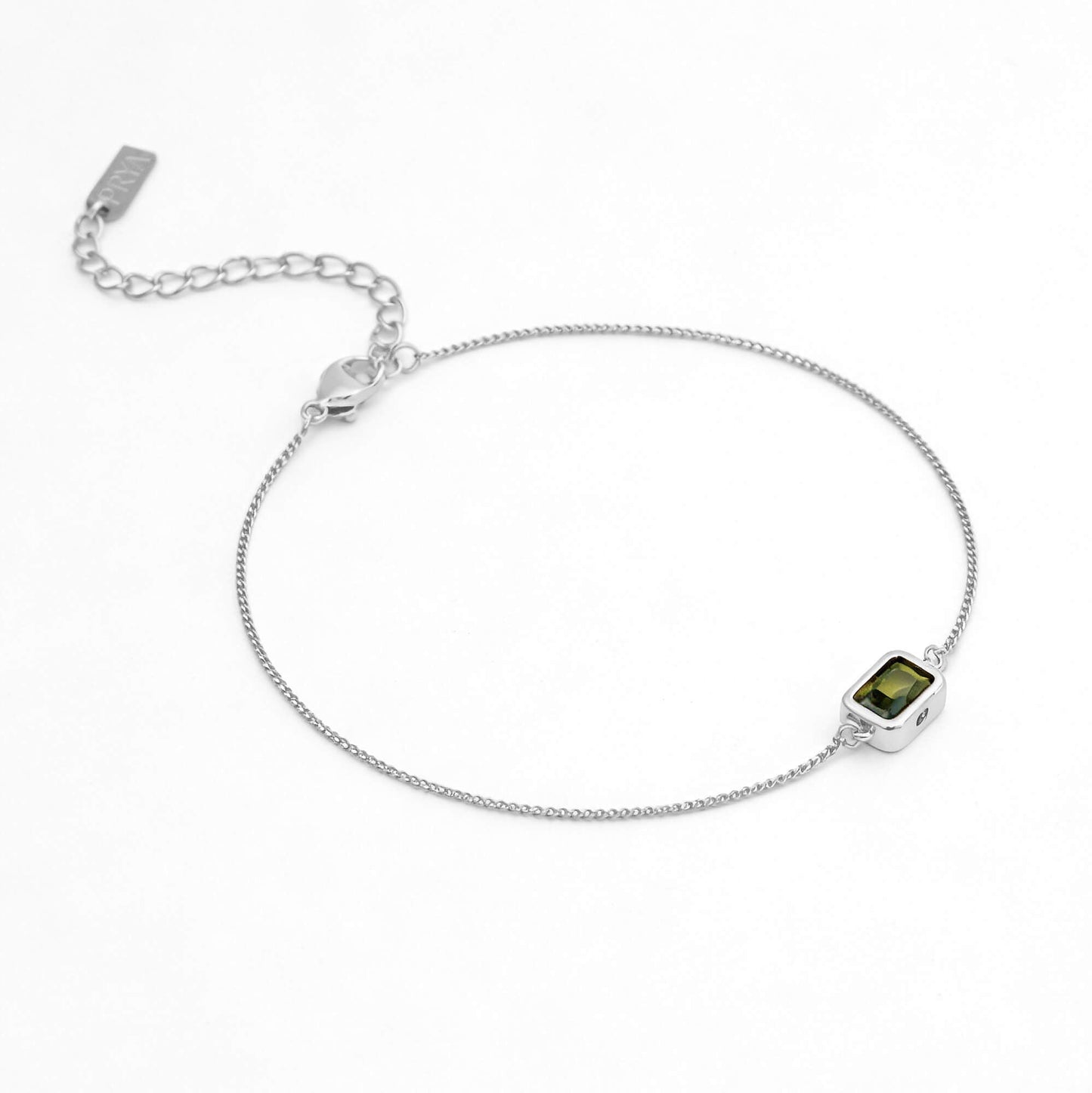 Emerald Cut Birthstone Bracelet
