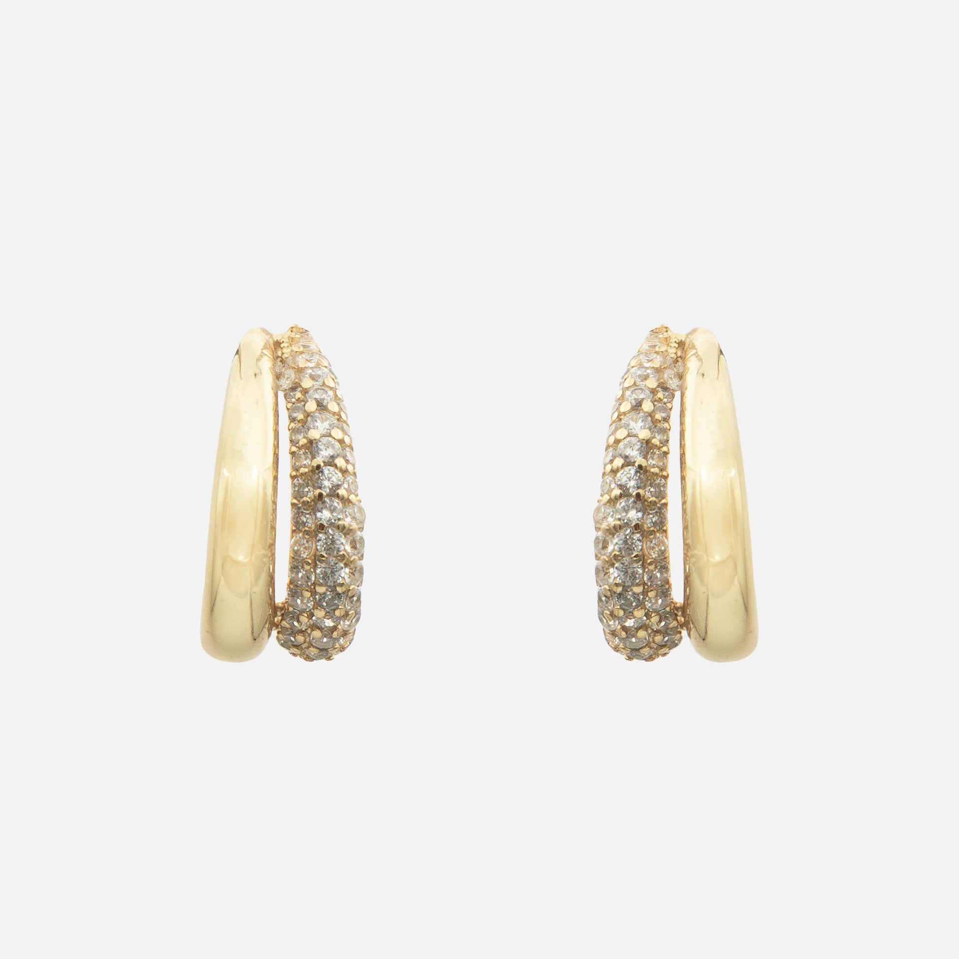 Aurea Double Hoop Earrings - Image 1 - ISMI JEWELS