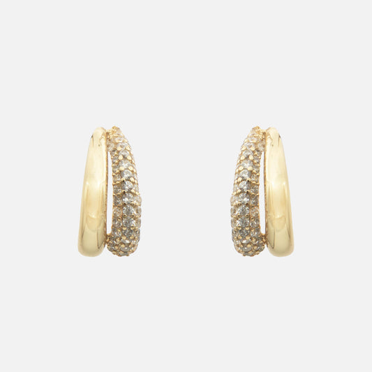 Aurea Double Hoop Earrings - Image 1 - ISMI JEWELS