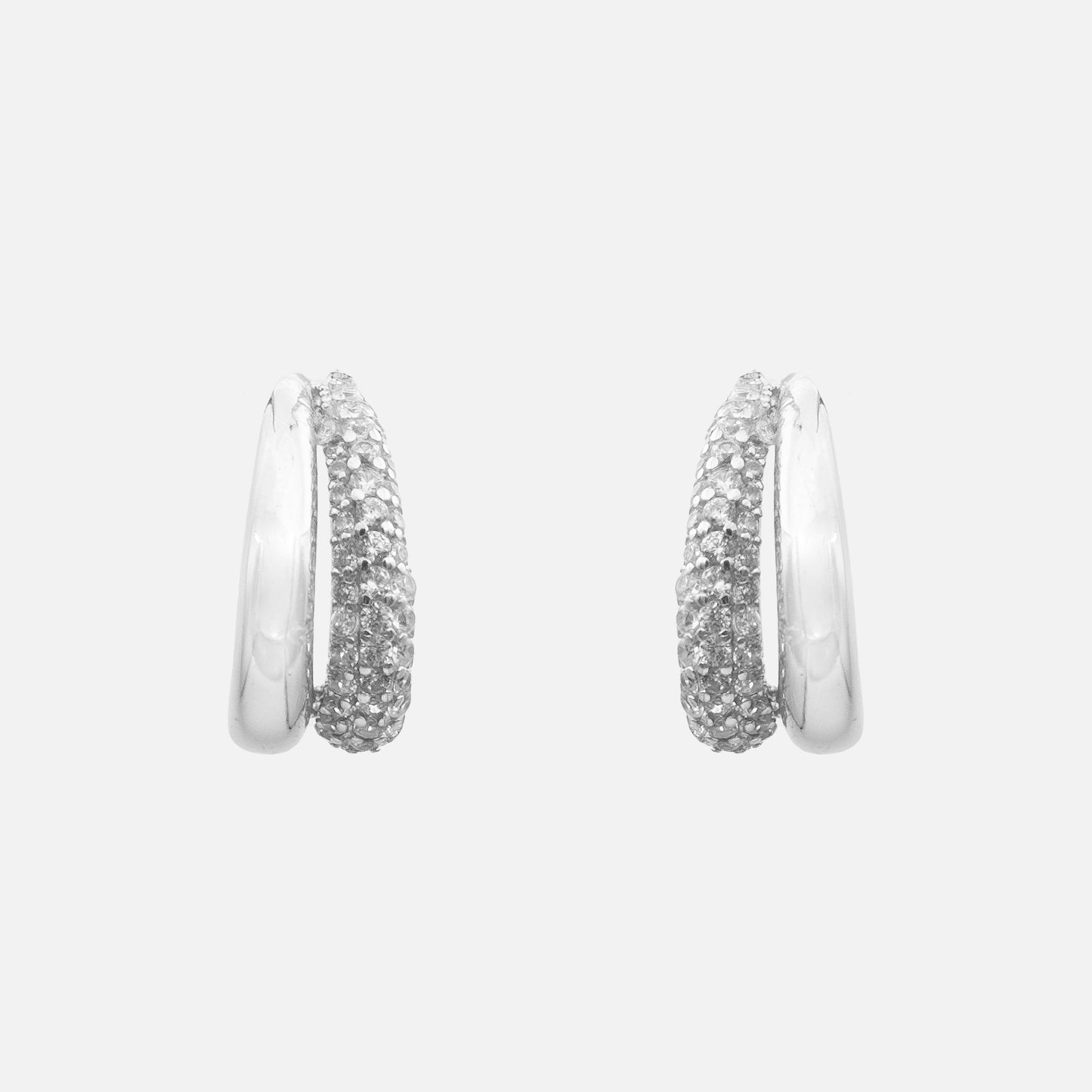Aurea Double Hoop Earrings - Image 3 - ISMI JEWELS