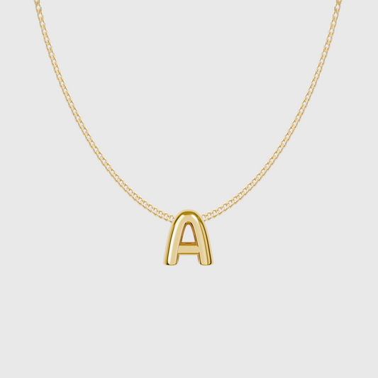 Micro Bubble Initial Necklace - Image 1 - ISMI JEWELS