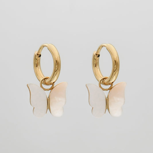 Butterfly Huggie Earrings - Image 1 - ISMI JEWELS