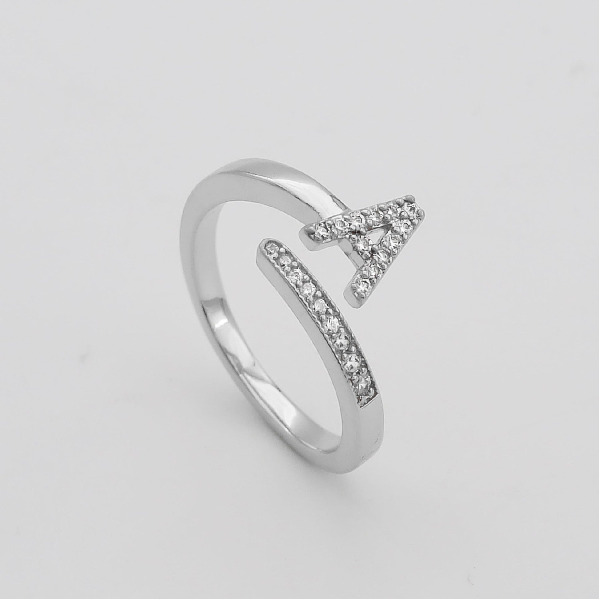Pave Initial Ring - Image 8 - ISMI JEWELS
