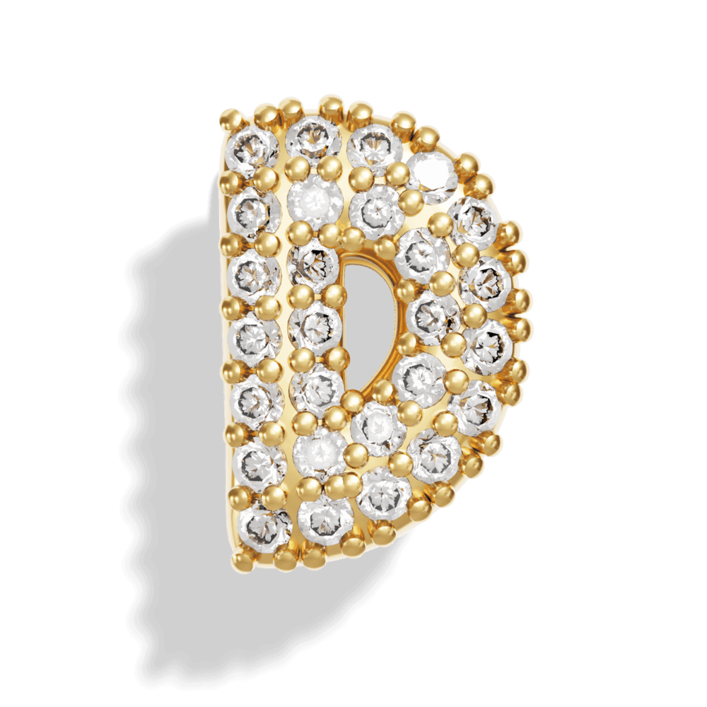 Gold Pave Bubble Letter Charms - Image 6 - ISMI JEWELS
