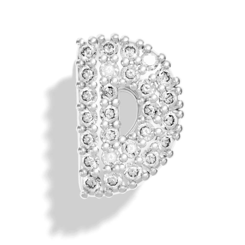 Silver Pave Bubble Letter Charms - Image 6 - ISMI JEWELS