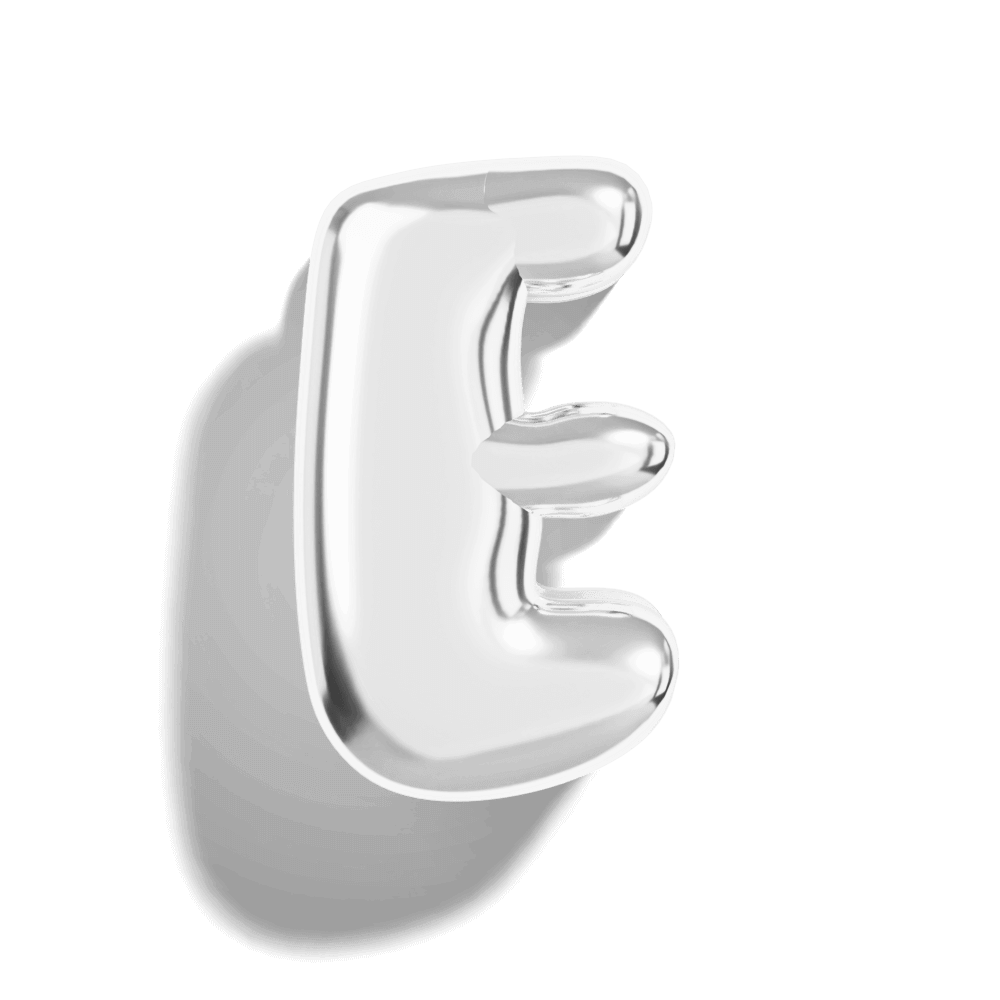 Silver Bubble Letter Charms - Image 7 - ISMI JEWELS