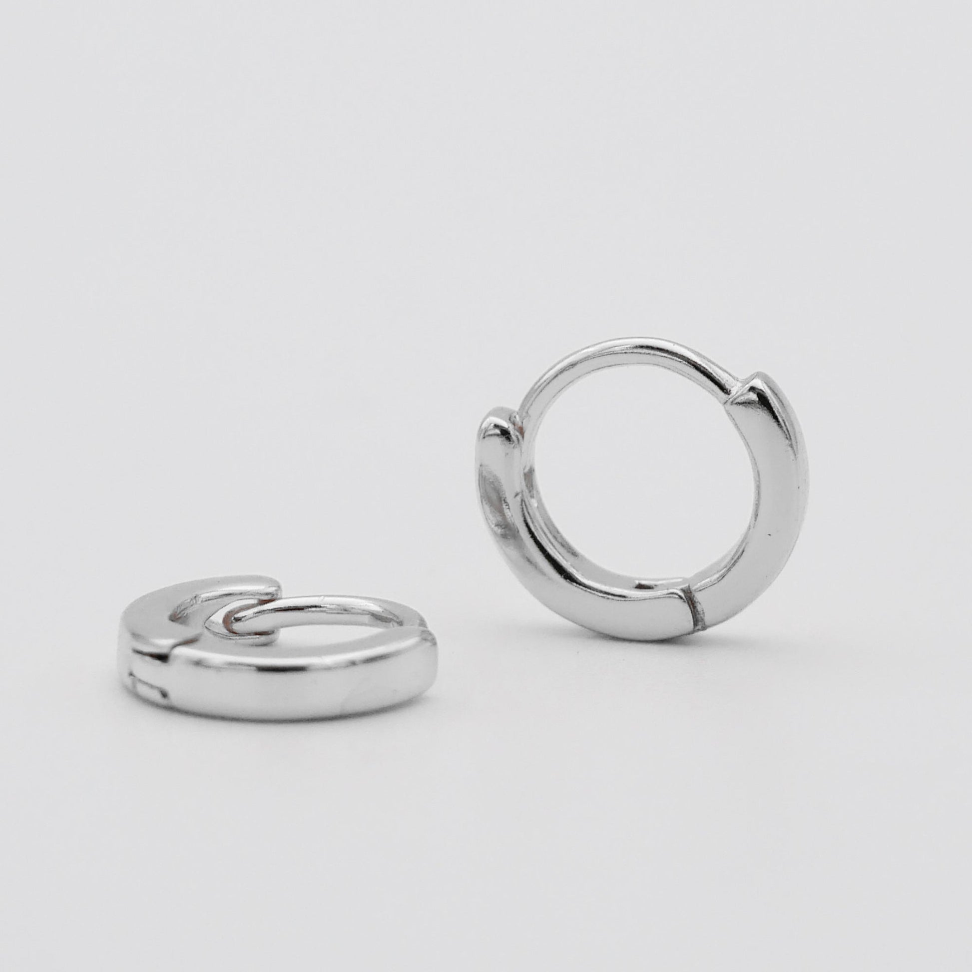 Elle Silver Filled Huggie Earrings - Image 2 - ISMI JEWELS