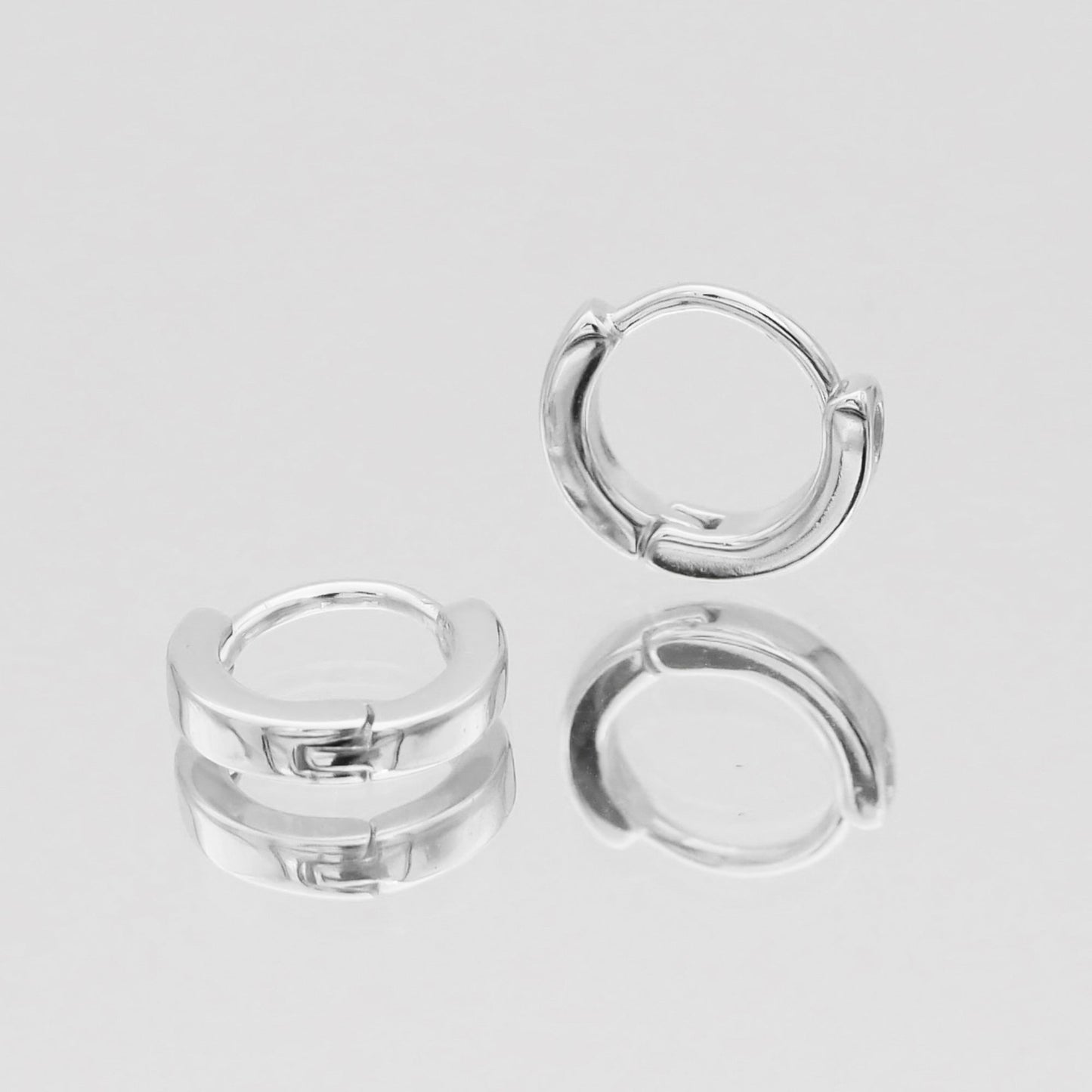 Elle Silver Filled Huggie Earrings - Image 3 - ISMI JEWELS