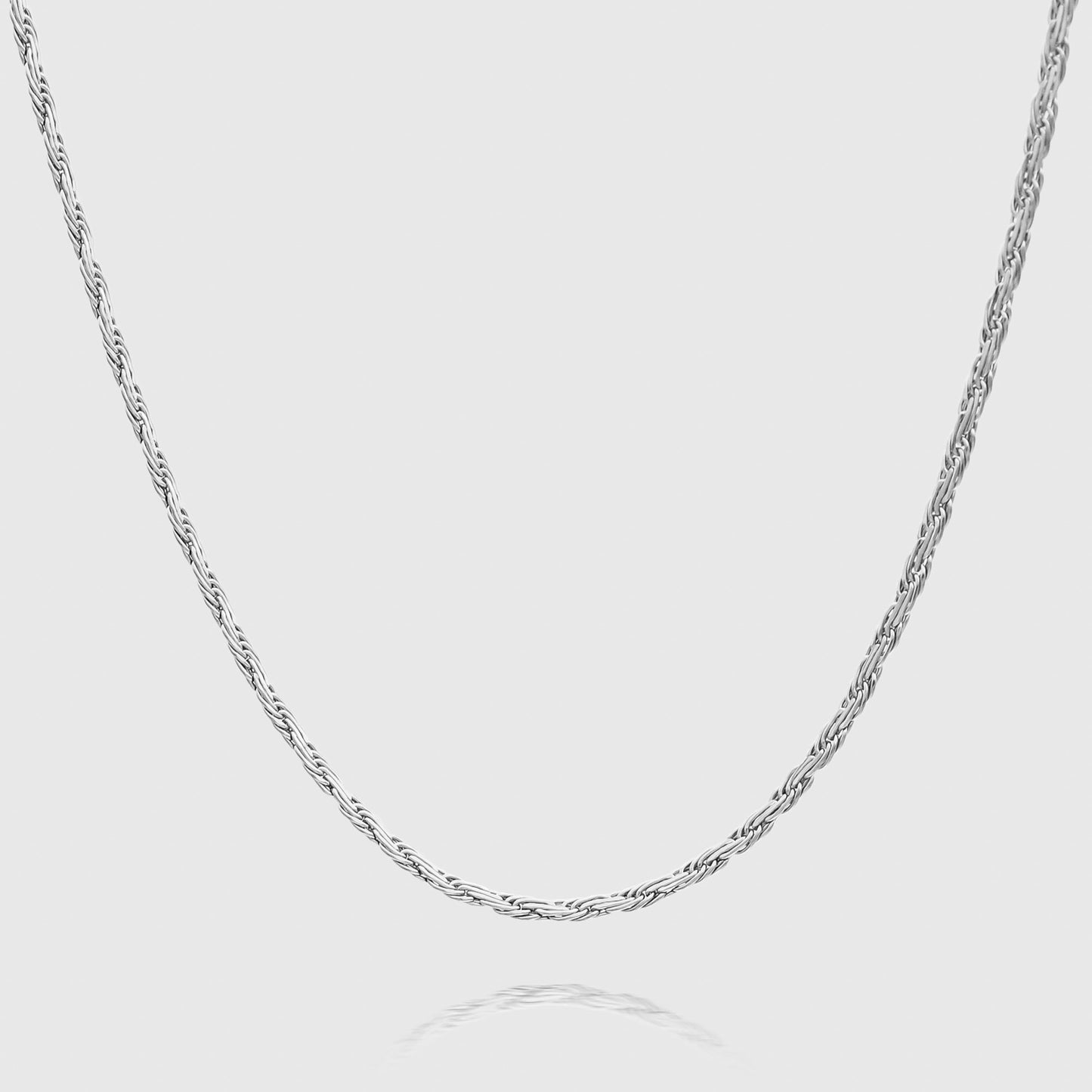 Flat Rope Link Chain | Silver - Image 4 - ISMI JEWELS