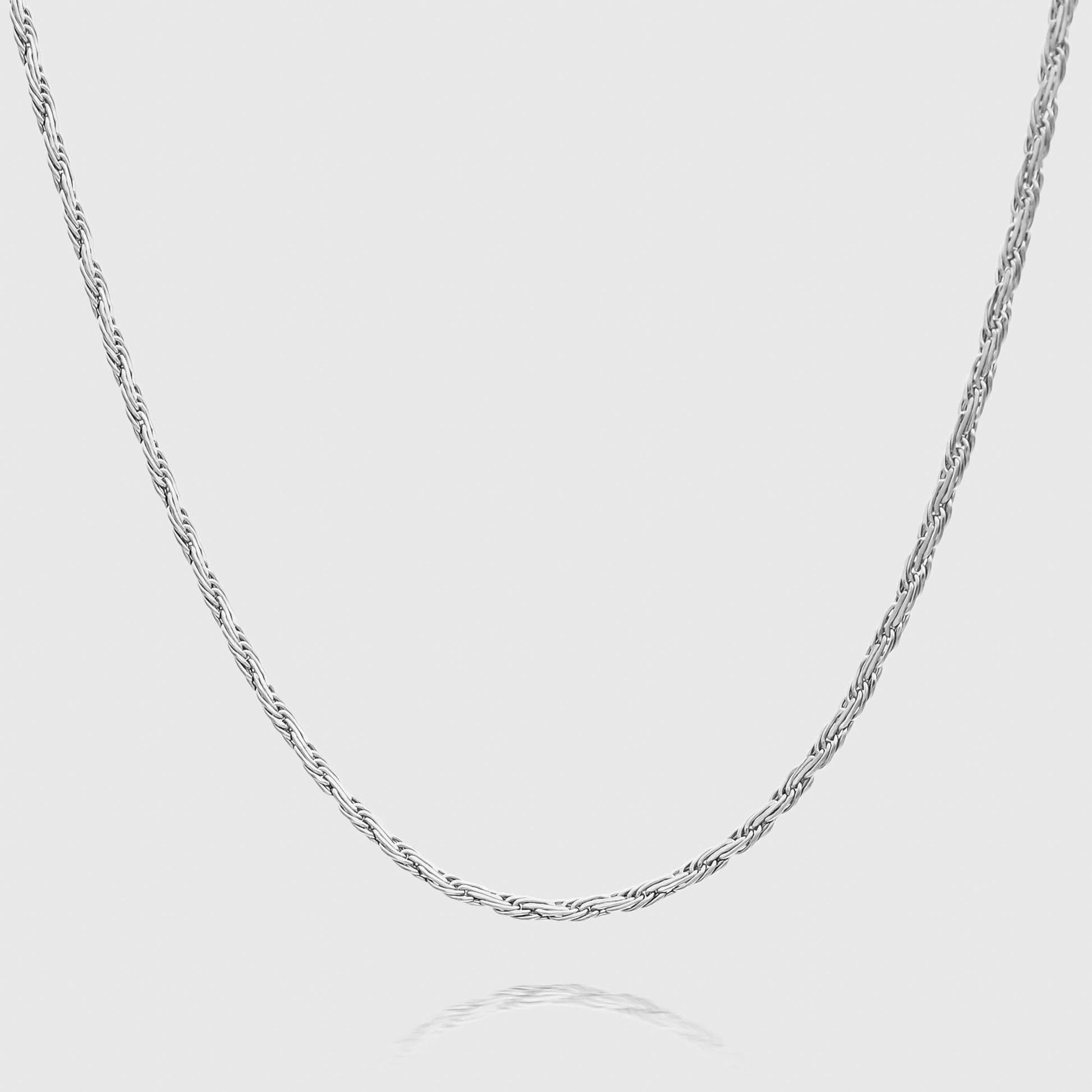 Flat Rope Link Chain | Silver - Image 4 - ISMI JEWELS