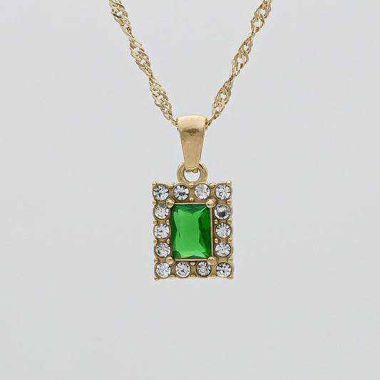 Gaia Gemstone Tablet Necklace - Image 1 - ISMI JEWELS