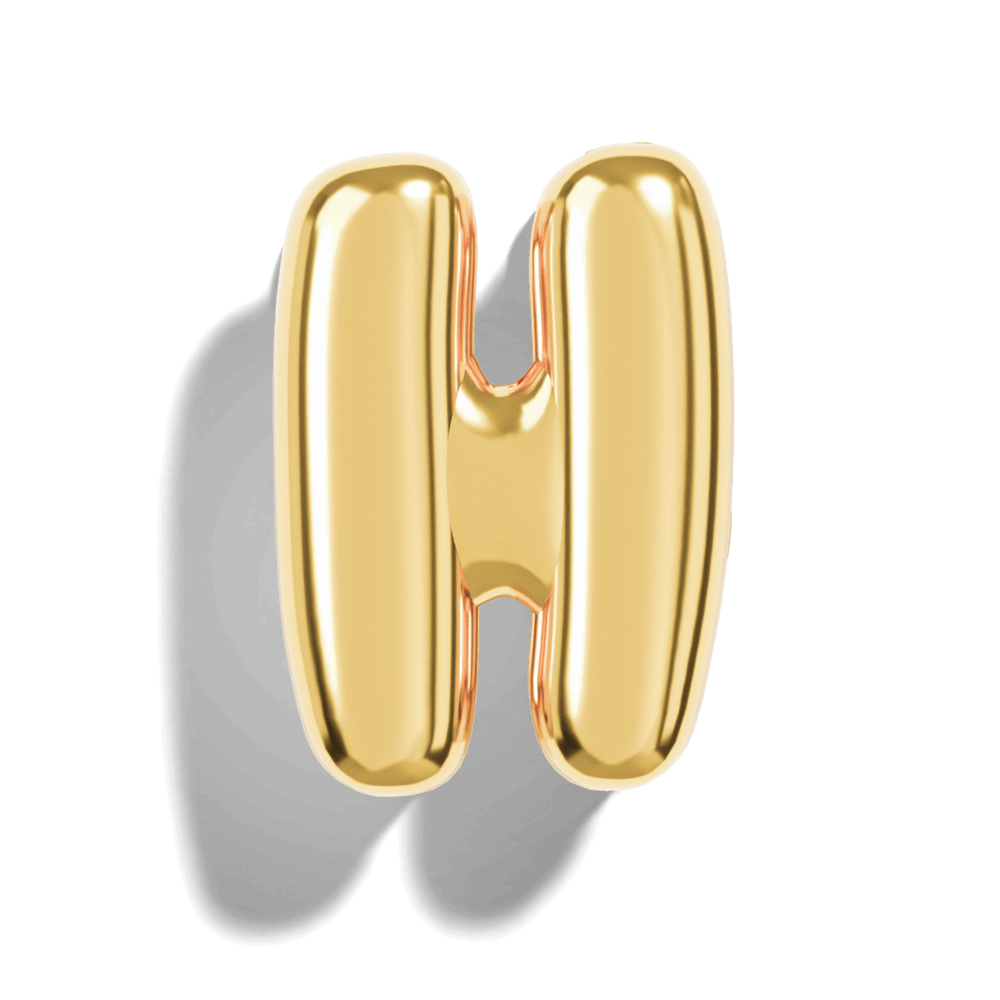 Gold Bubble Letter Charms - Image 10 - ISMI JEWELS