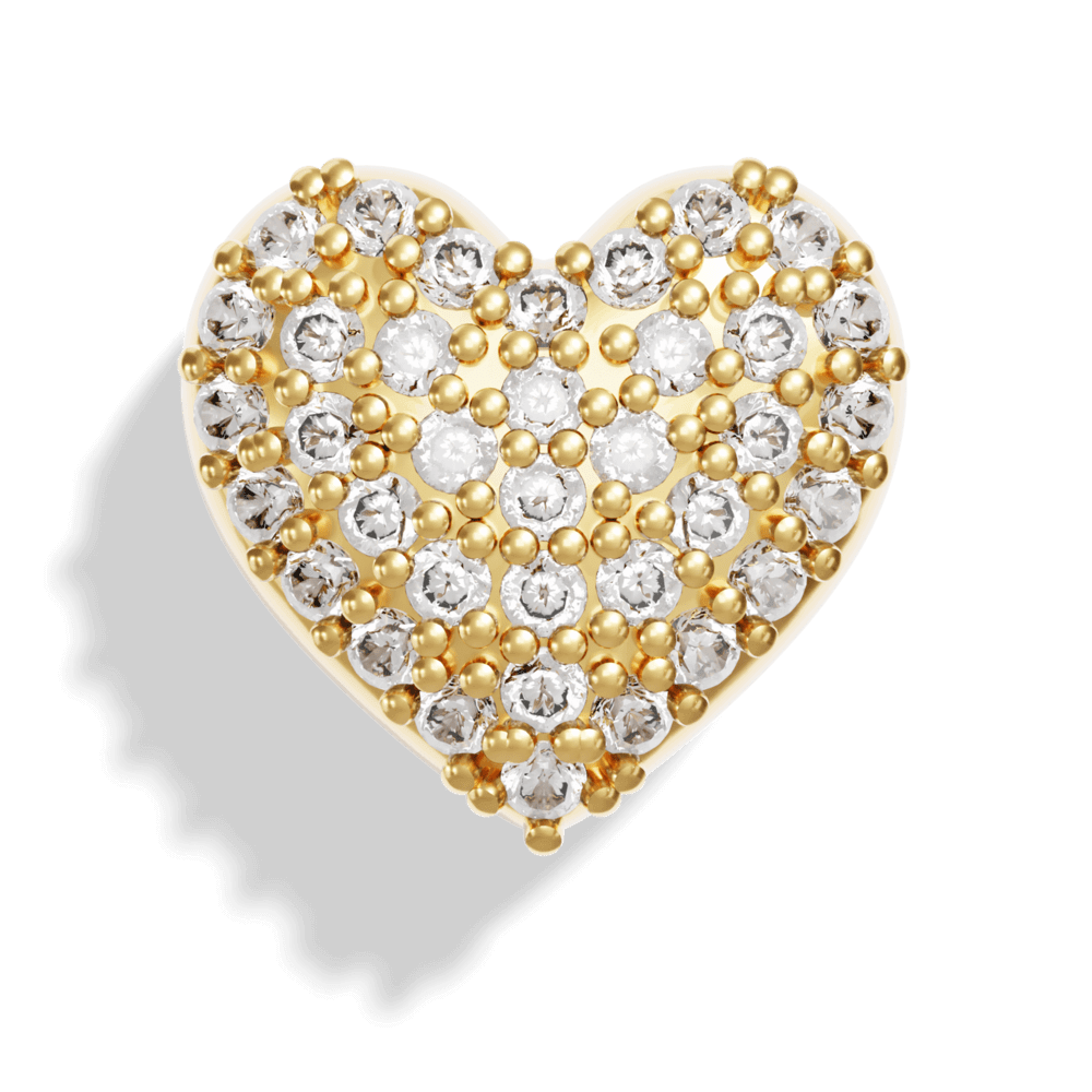 Gold Pave Bubble Letter Charms - Image 30 - ISMI JEWELS