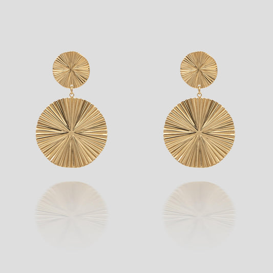 Hina Geometric Drop Earrings - Image 1 - ISMI JEWELS