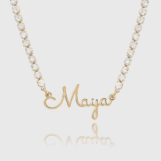 London Name Tennis Necklace