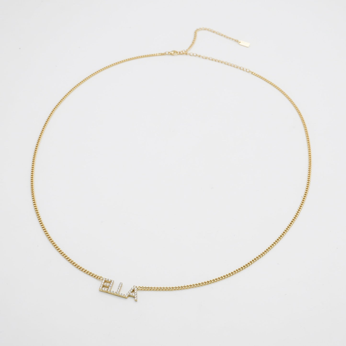 Olympia Pave Name Belly Chain - Image 3 - ISMI JEWELS