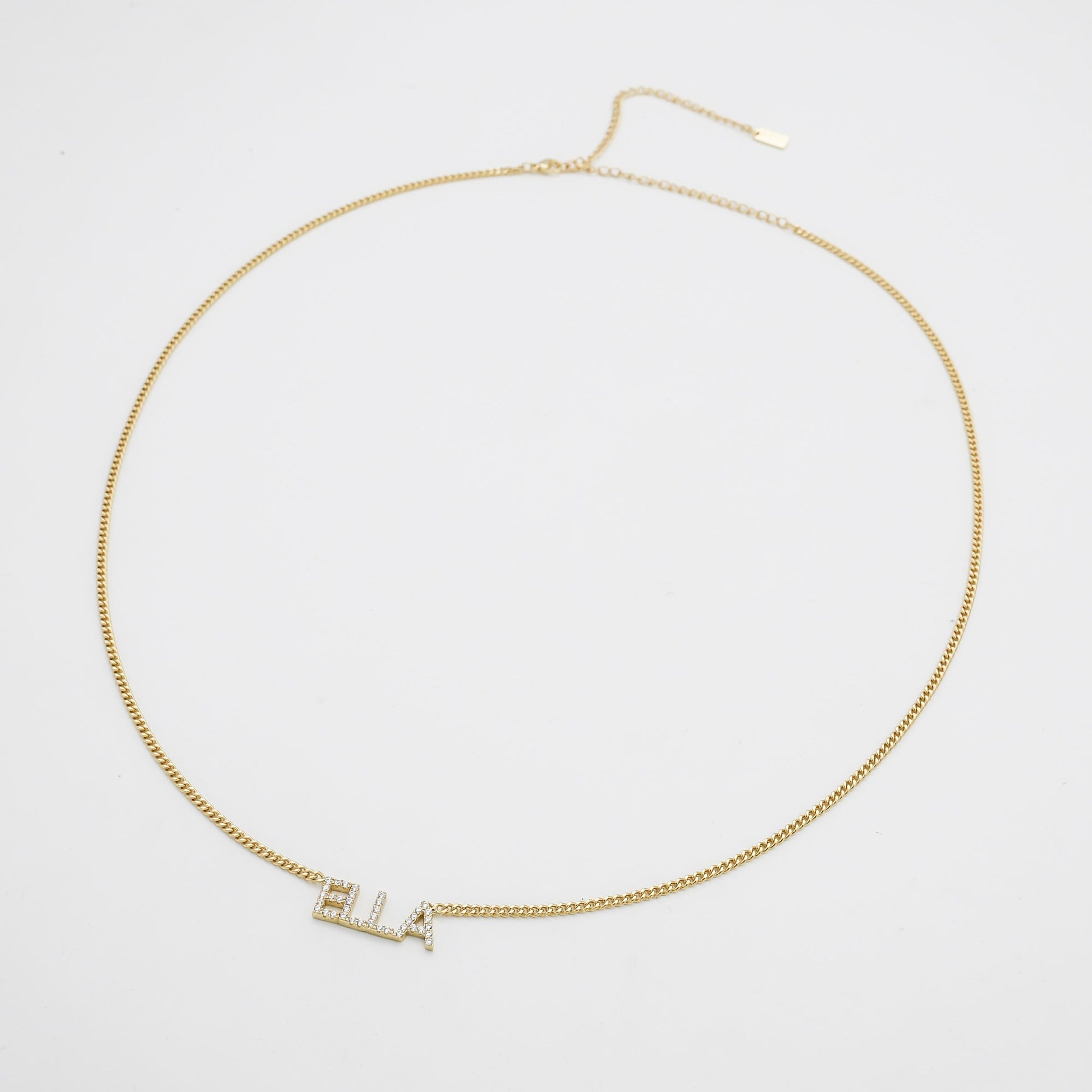 Olympia Pave Name Belly Chain - Image 3 - ISMI JEWELS