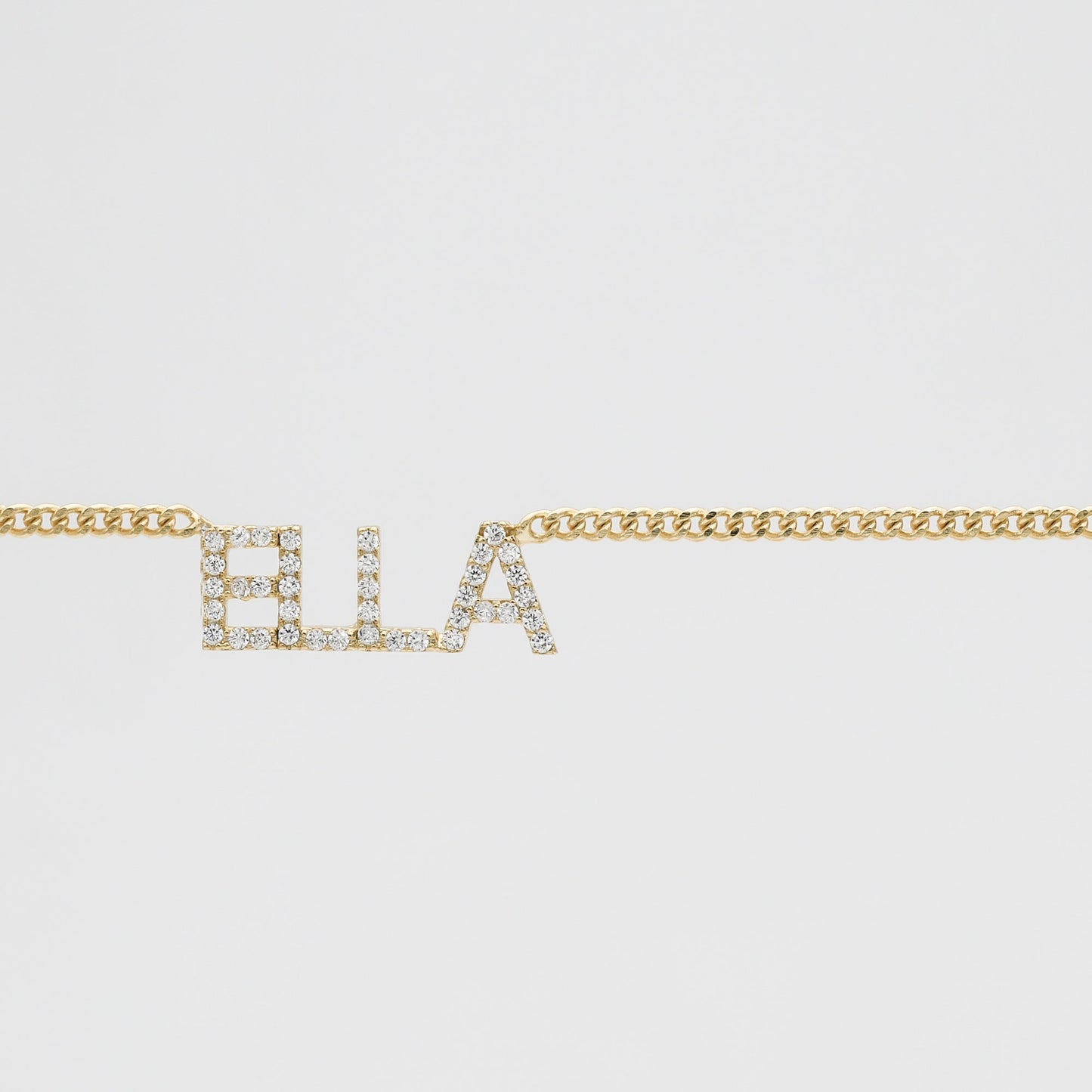 Olympia Pave Name Belly Chain - Image 1 - ISMI JEWELS