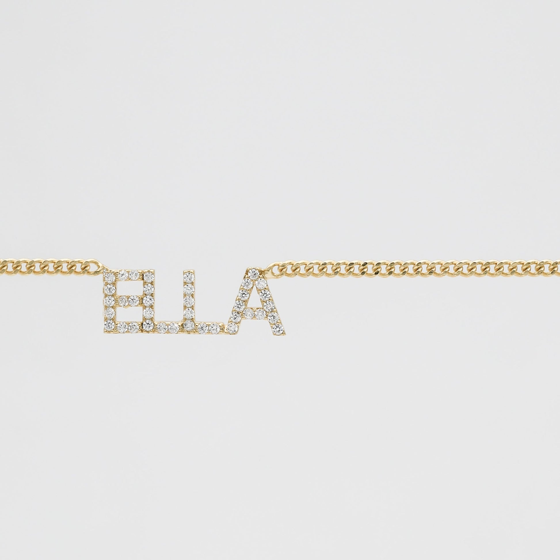 Olympia Pave Name Belly Chain - Image 1 - ISMI JEWELS