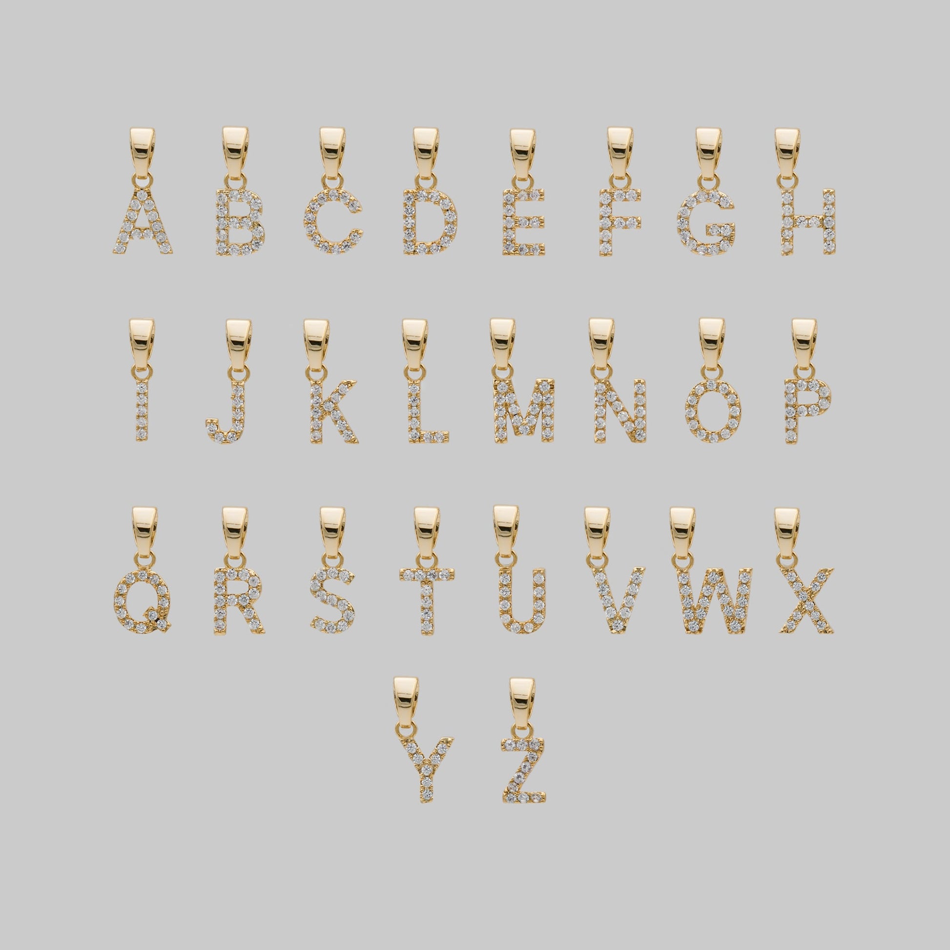 Pave Initial Necklace | Cuban - Image 3 - ISMI JEWELS