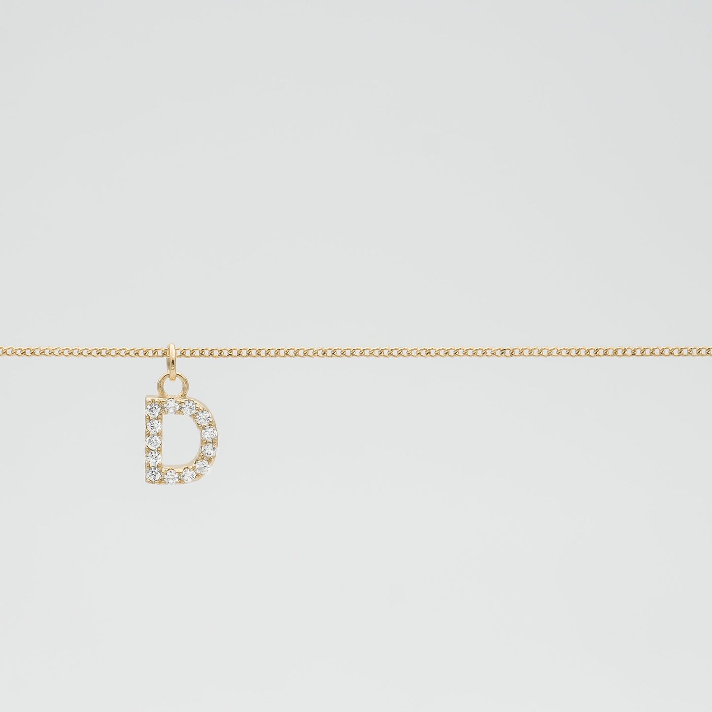 Samara Pave Initial Belly chain - Image 1 - ISMI JEWELS