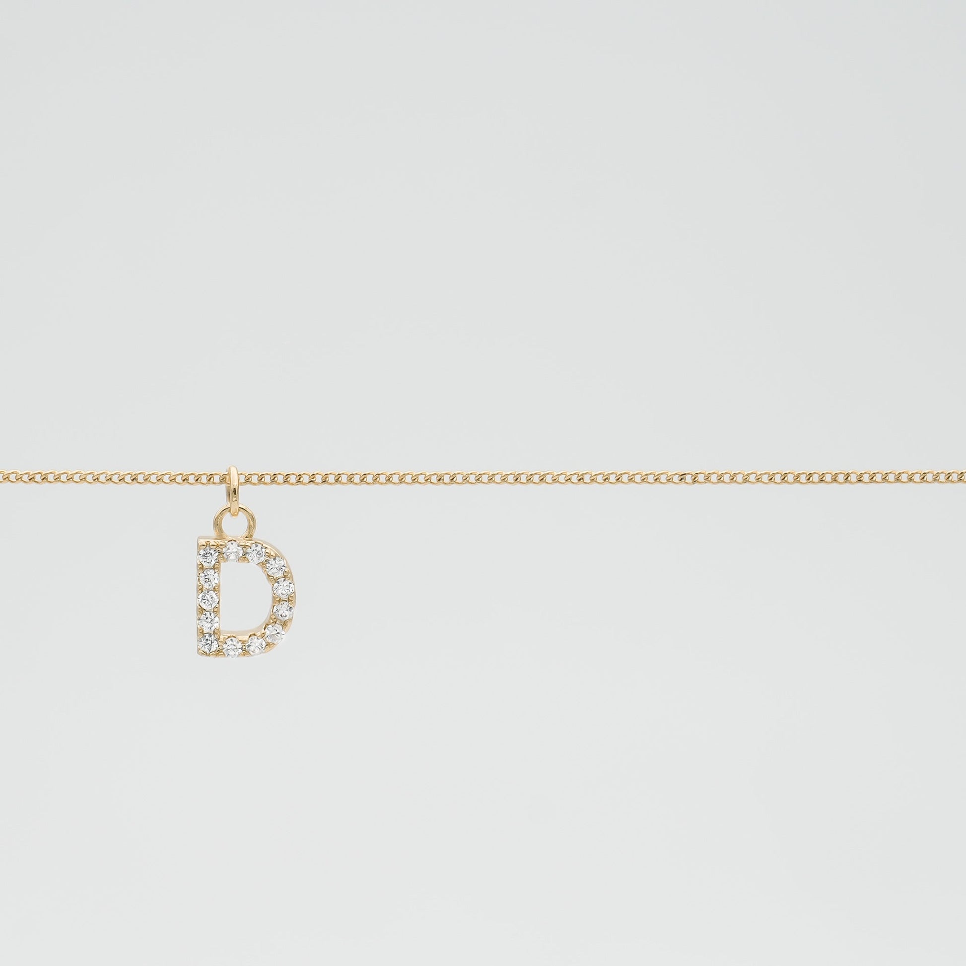 Samara Pave Initial Belly chain - Image 1 - ISMI JEWELS