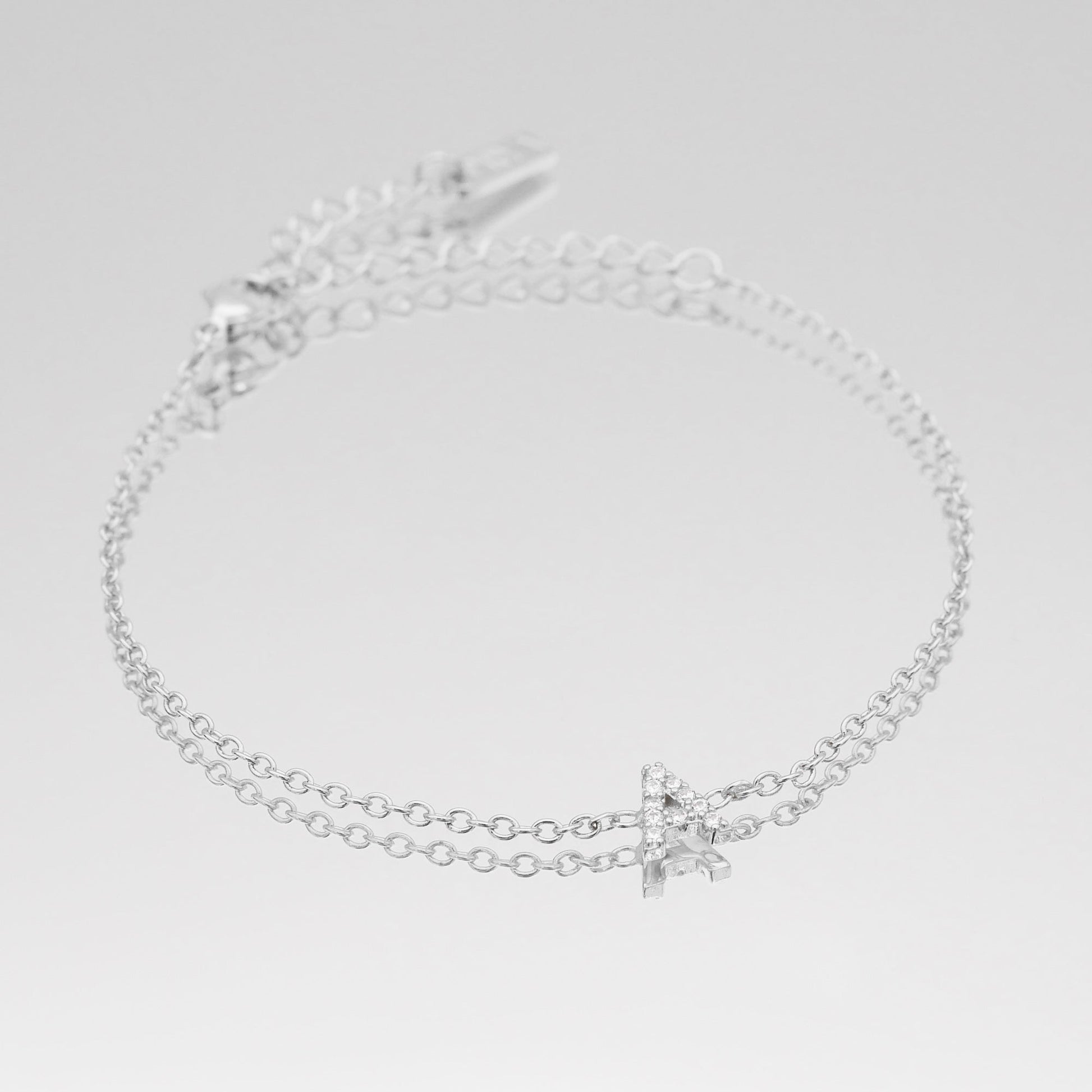Maia Pave initial bracelet - Image 7 - ISMI JEWELS